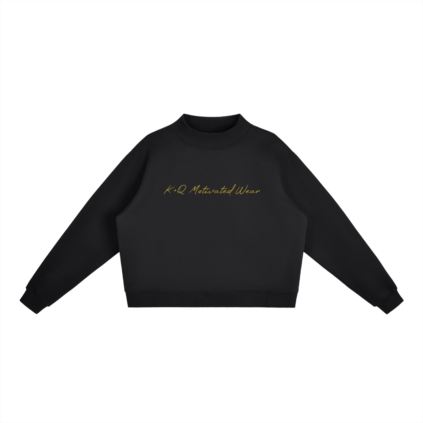 Essential Fleece Mock-Neck Crew Sweatshirt