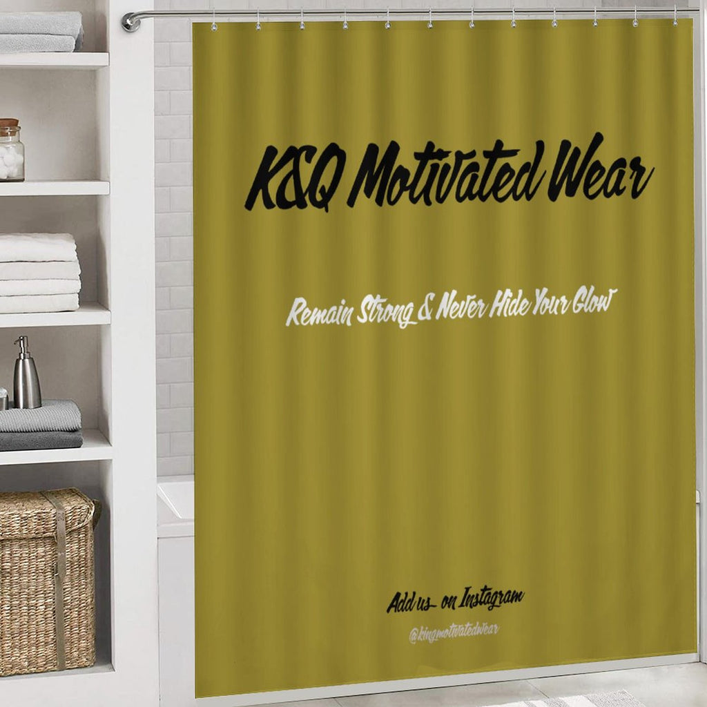 Shower Curtain Set with 3 Rugs (K&Q Motivated Wear)