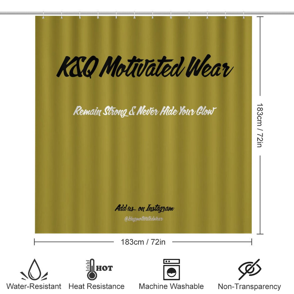 Shower Curtain Set with 3 Rugs (K&Q Motivated Wear)