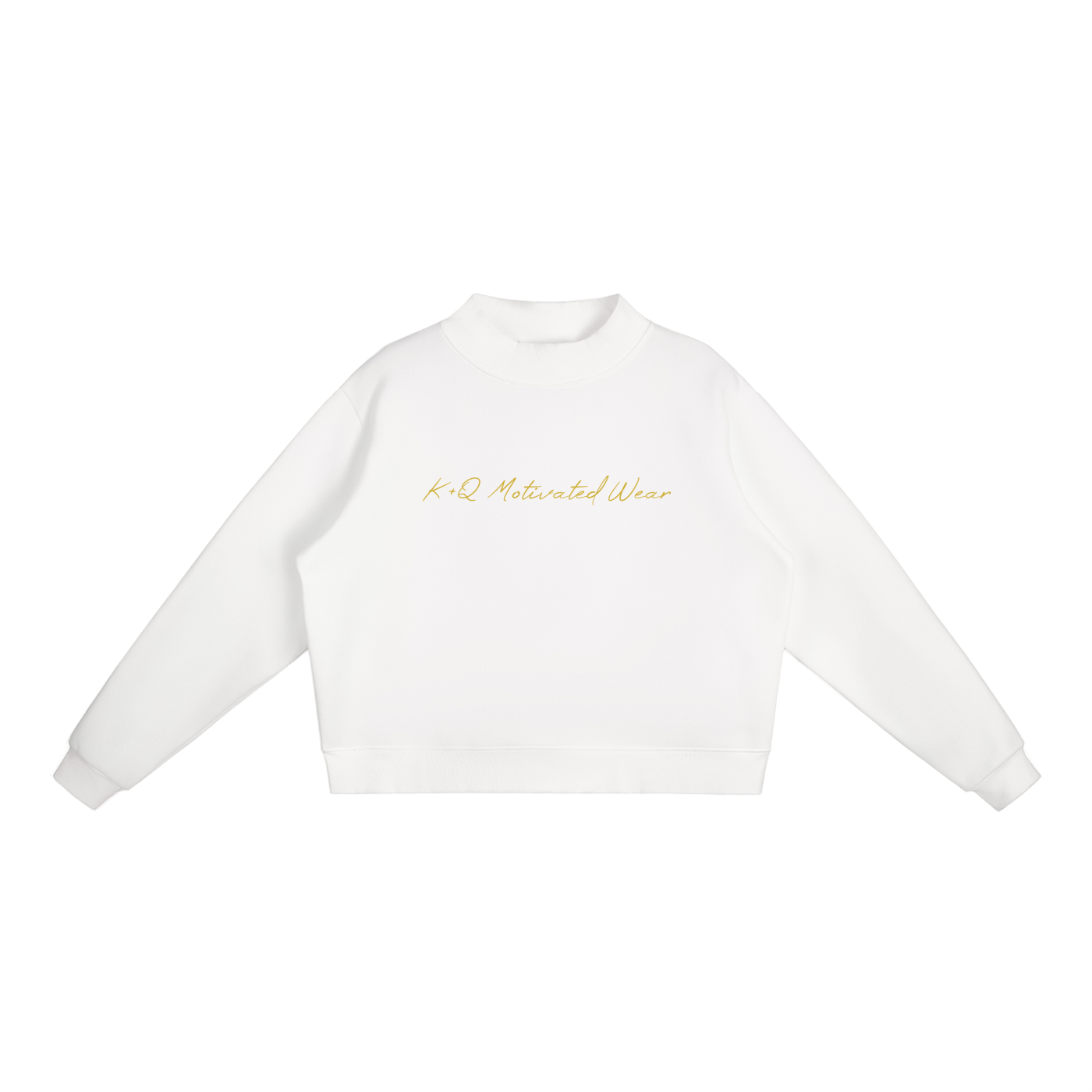 Essential Fleece Mock-Neck Crew Sweatshirt