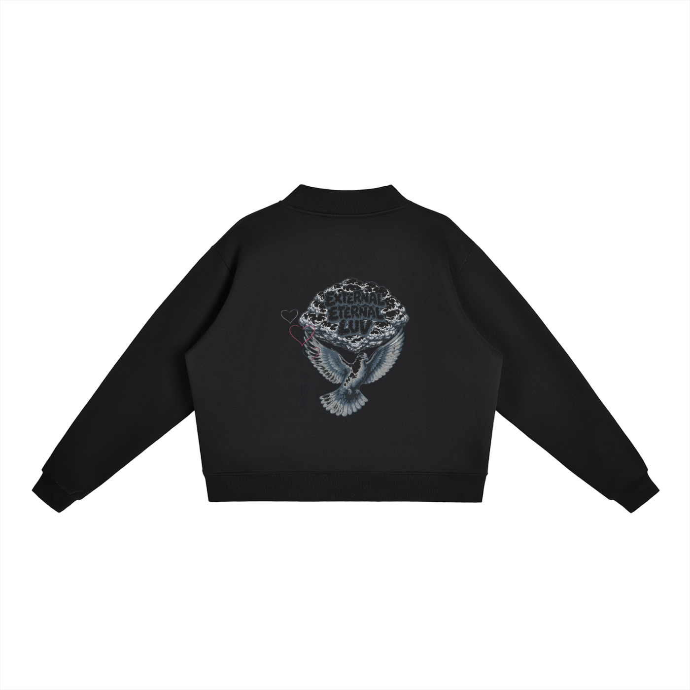 Essential Fleece Mock-Neck Crew Sweatshirt