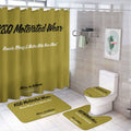 Shower Curtain Set with 3 Rugs (K&Q Motivated Wear)